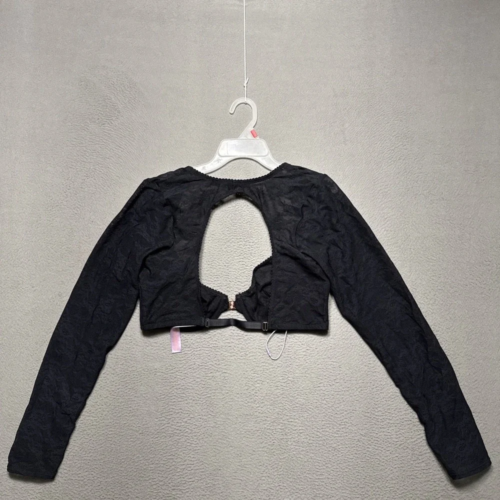Savage X Fenty Lace Deux Long Sleeve Bra Top XL Whimsigoth Fairy Lingerie Witchy